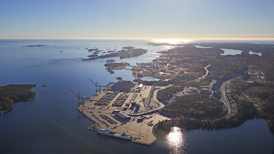 Aerial view of Stockholm Norvik Port